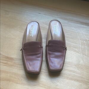 Franco Sarto Plum Leather Slip-On Loafers